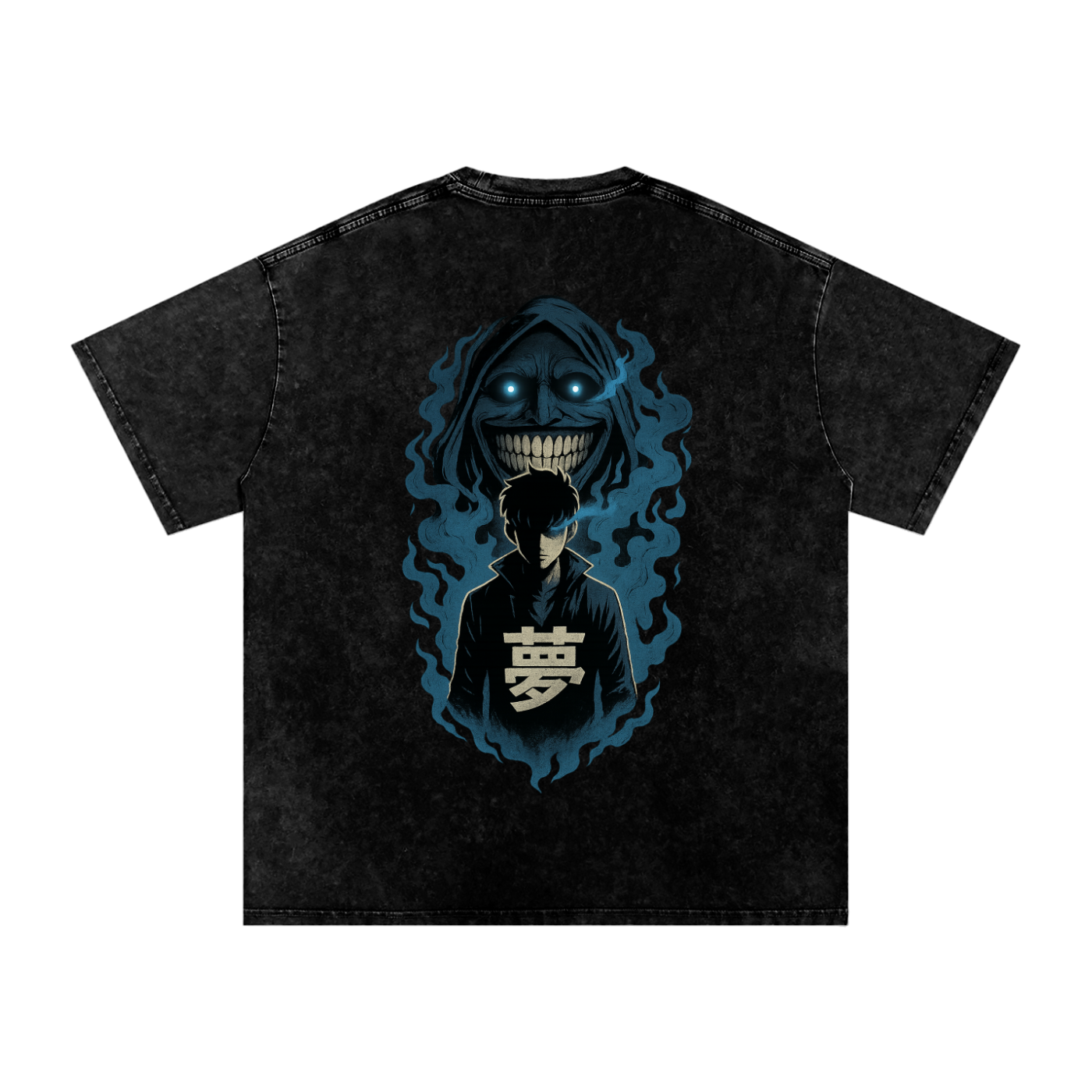 Solo Leveling inspired Acid Wash Oversize T-Shirt - 250 GSM