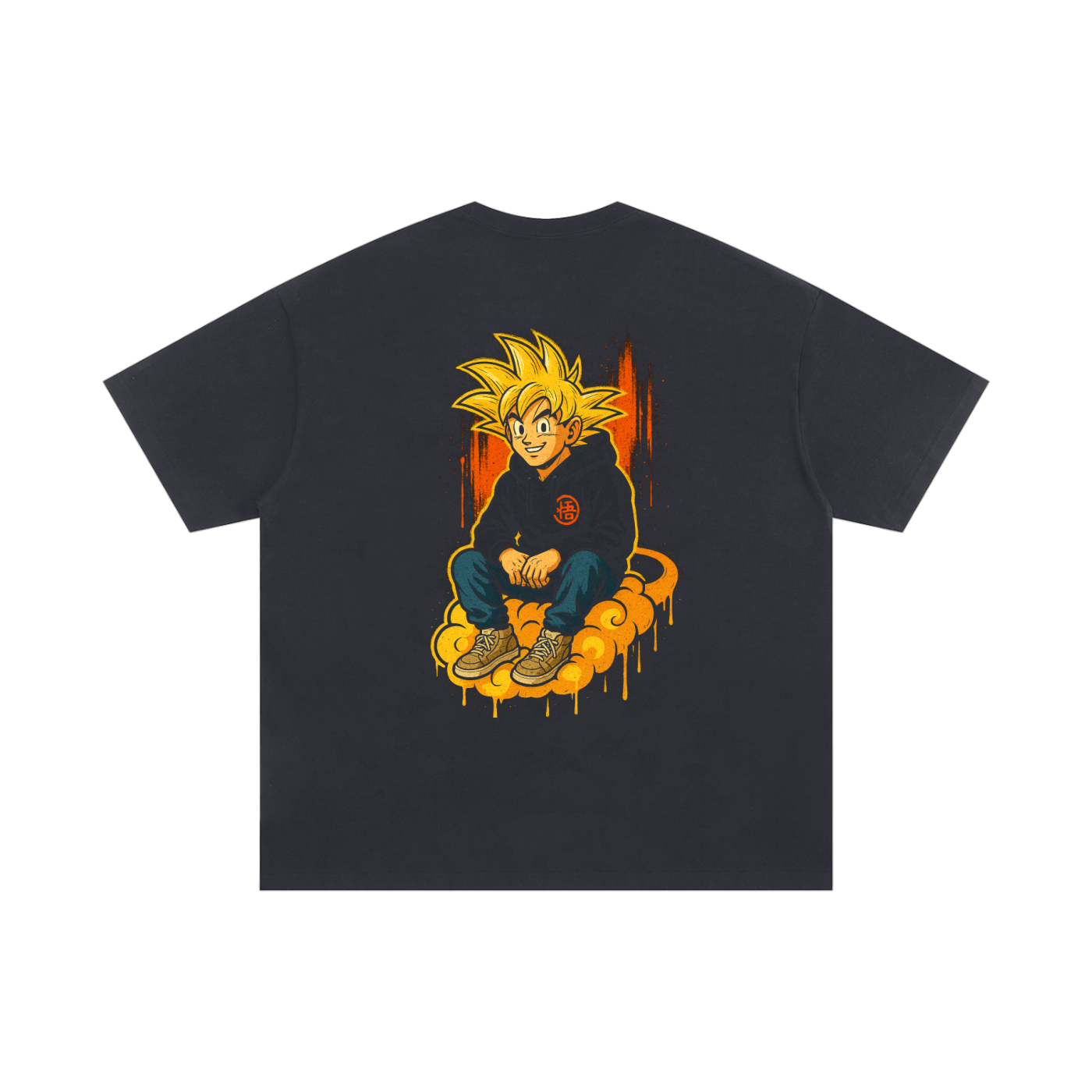 Dragon Ball Z, Goku inspired Black Oversized T-shirt