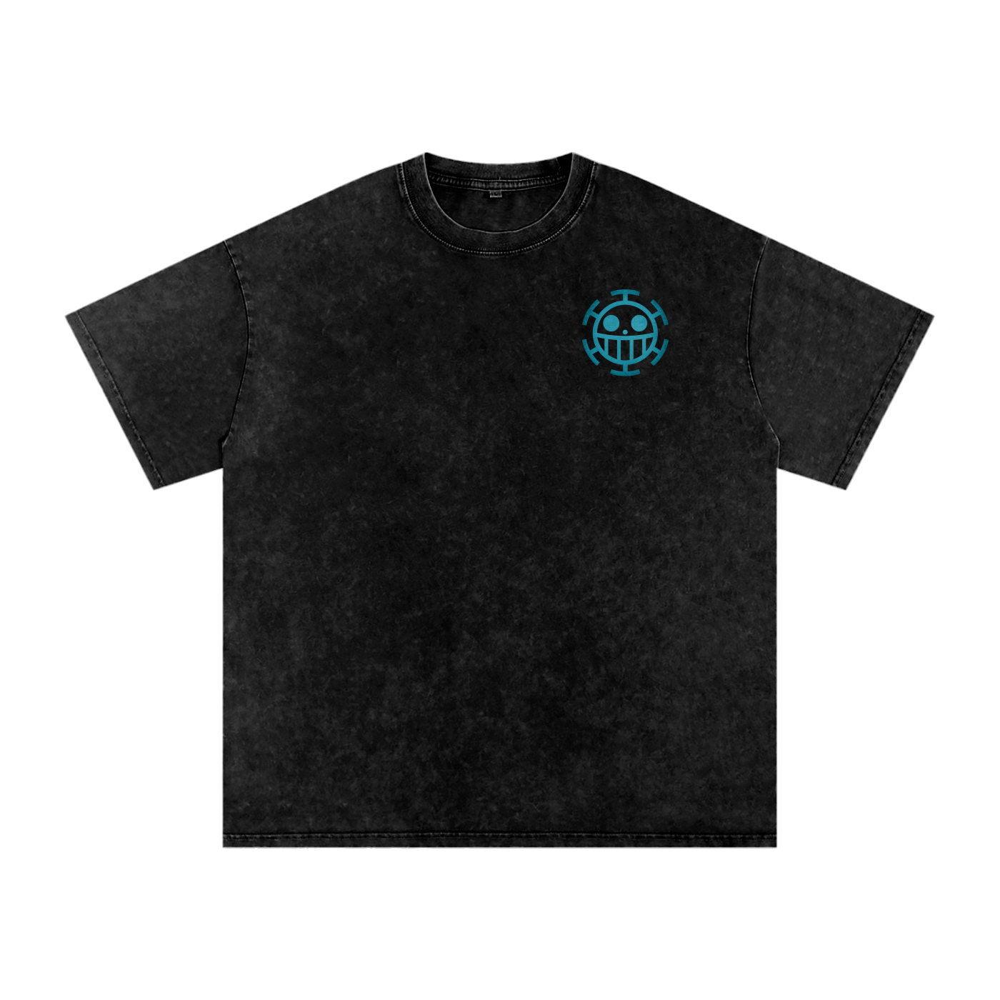 One Piece Trafalgar Law inspired Acid Wash Oversize T-Shirt - 250 GSM